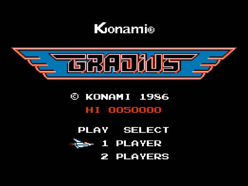 Gradius cover art for Famicom