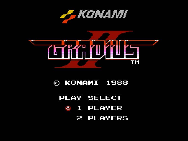 Gradius II cover art for Famicom