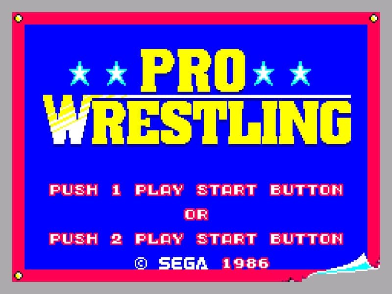Pro Wrestling cover art for Master System