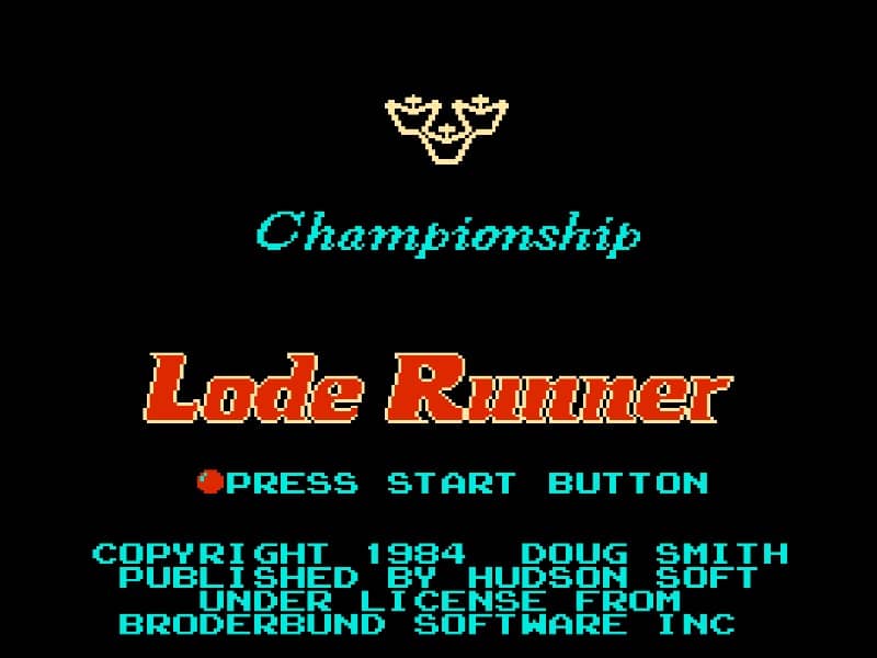 Championship Lode Runner cover art for Famicom