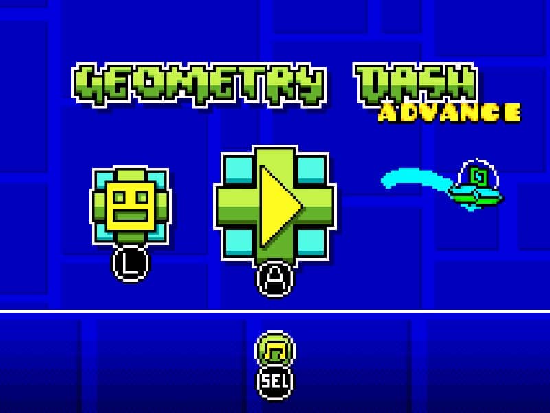 Geometry Dash Advance cover art for Game Boy Advance