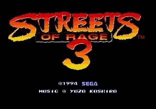 Streets of Rage 3 cover art for Genesis