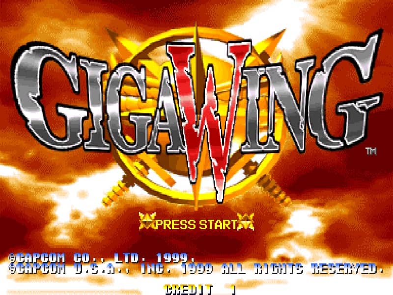 Giga Wing cover art for Arcade