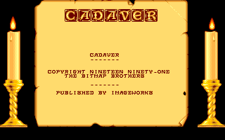 Cadaver cover art for DOS