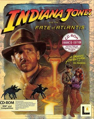 Indiana Jones and the Fate of Atlantis CD cover art for DOS