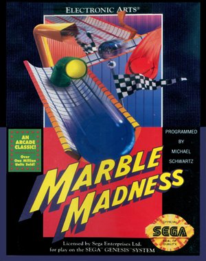 Marble Madness cover art for DOS
