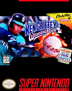 Ken Griffey Jr.’s Winning Run cover art for Super Famicom