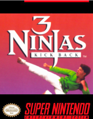 3 Ninjas Kick Back cover art for Super Famicom