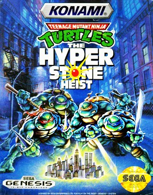 Teenage Mutant Ninja Turtles: The Hyperstone Heist cover art for Genesis