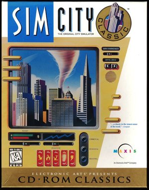 SimCity Classic cover art for DOS