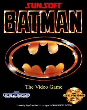 Batman: The Video Game cover art for Genesis