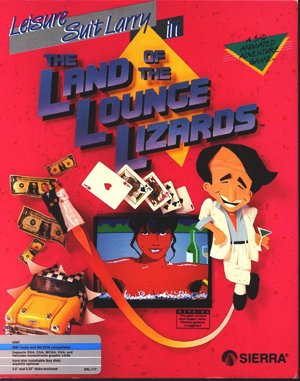 Leisure Suit Larry 1 In the Land of the Lounge Lizards cover art for DOS