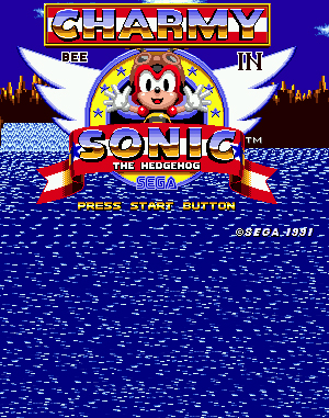 Charmy Bee in Sonic the Hedgehog cover art for Genesis
