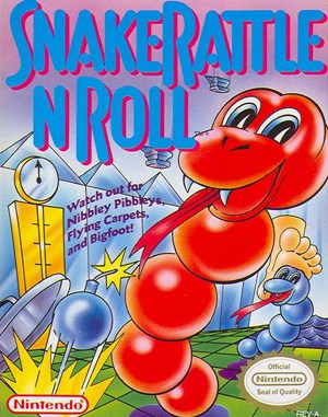 Snake Rattle ‘n’ Roll cover art for Famicom