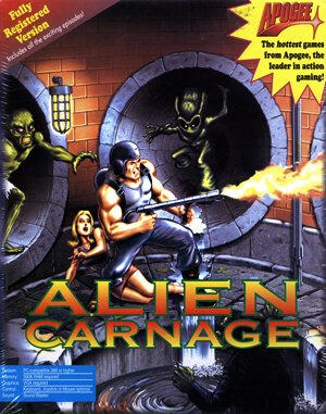 Alien Carnage cover art for DOS