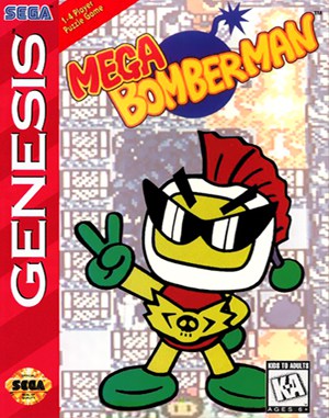 Mega Bomberman cover art for Genesis