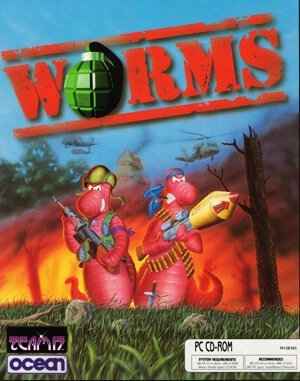 Worms cover art for DOS