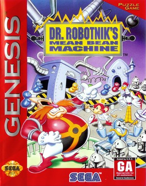 Dr. Robotnik’s Mean Bean Machine cover art for Genesis