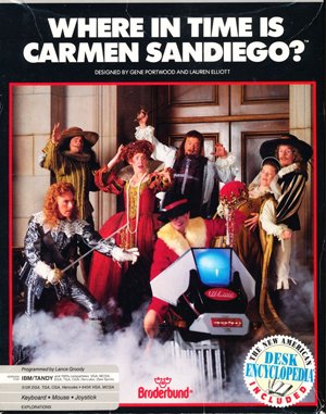 Where in Time is Carmen Sandiego? cover art for DOS