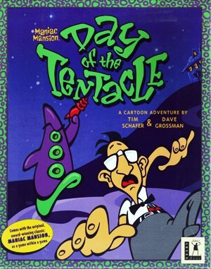 Maniac Mansion: Day of the Tentacle cover art for DOS