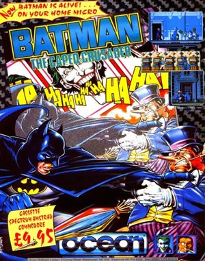 Batman: The Caped Crusader cover art for DOS