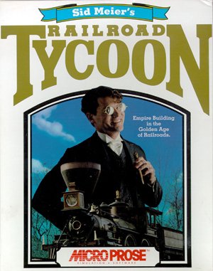 Sid Meier’s Railroad Tycoon cover art for DOS