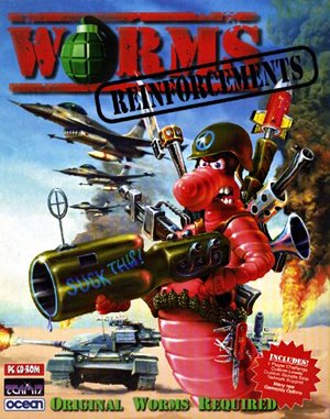Worms: Reinforcements cover art for DOS