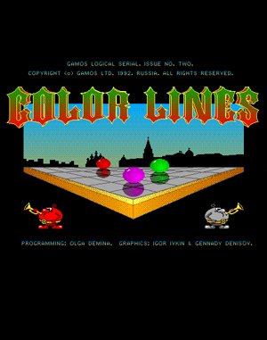 Color Lines cover art for DOS