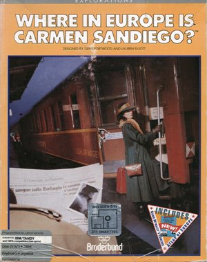 Where in Europe is Carmen Sandiego? cover art for DOS
