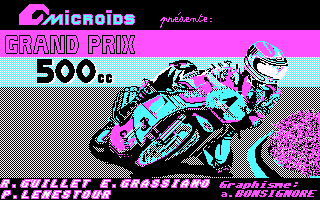 Grand Prix 500 cc cover art for DOS