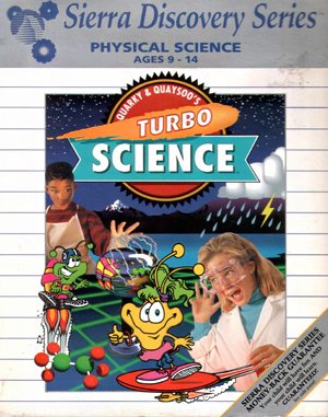 Quarky & Quaysoo’s Turbo Science cover art for DOS