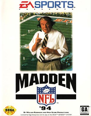 Madden NFL ’94 cover art for Genesis