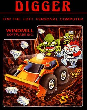 Digger cover art for DOS