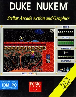 Duke Nukem: Episode 1 Shrapnel City cover art for DOS