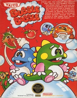 Bubble Bobble cover art for Famicom
