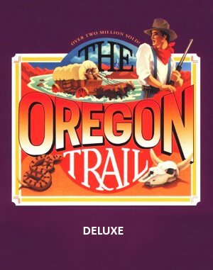 Oregon Trail Deluxe cover art for DOS
