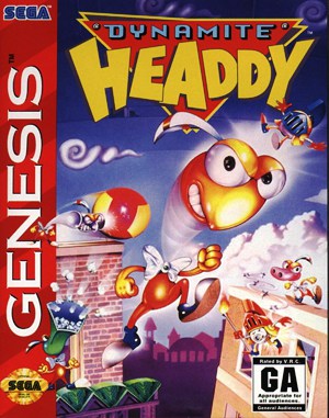 Dynamite Headdy cover art for Genesis