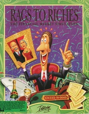 Rags to Riches: The Financial Market Simulation cover art for DOS