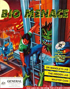 Bio Menace cover art for DOS