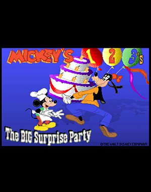 Mickey’s 123’s The Big Surprise Party cover art for DOS