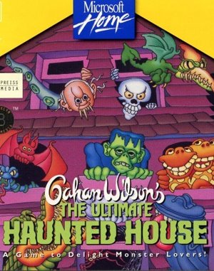Gahan Wilson’s The Ultimate Haunted House cover art for DOS