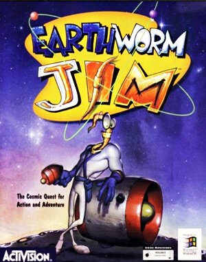 Earthworm Jim cover art for DOS