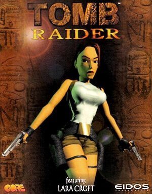 Tomb Raider cover art for DOS