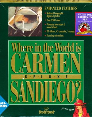 Where in the World is Carmen Sandiego? (Deluxe) cover art for DOS