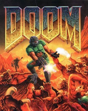 Doom cover art for DOS
