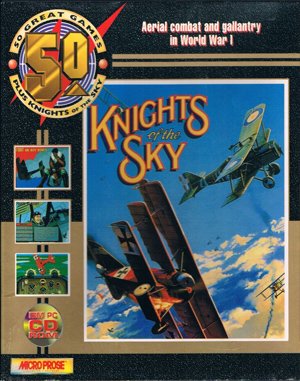 Knights of the Sky cover art for DOS