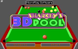 Sharkey's 3D Pool cover art for DOS