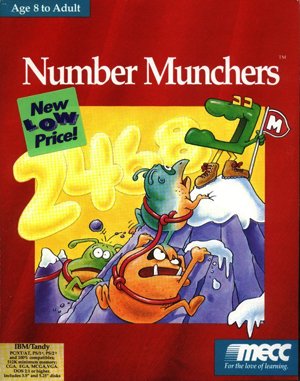 Number Munchers cover art for DOS