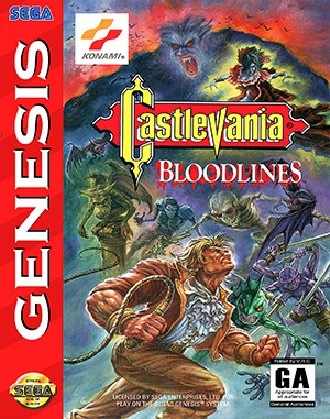 Castlevania: Bloodlines cover art for Genesis