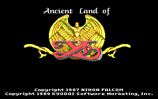 Ys I: Ancient Ys Vanished (Ancient Land of Ys) cover art for DOS